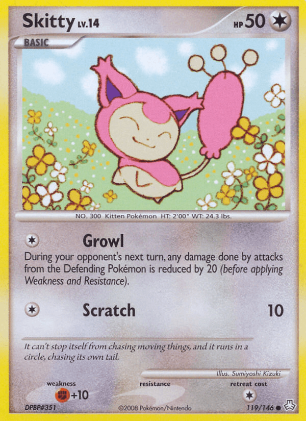 Skitty — Legends Awakened Pokémon TCG card by Sumiyoshi Kizuki