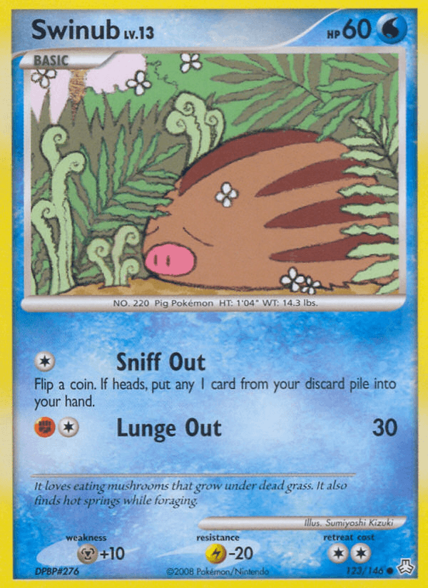 Swinub — Legends Awakened Pokémon TCG card by Sumiyoshi Kizuki
