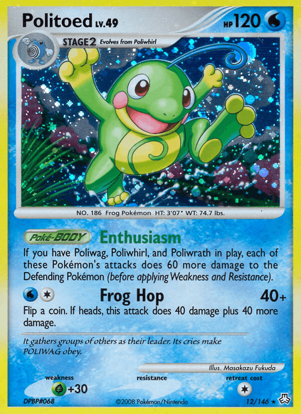 Politoed — Legends Awakened Pokémon TCG card by Masakazu Fukuda