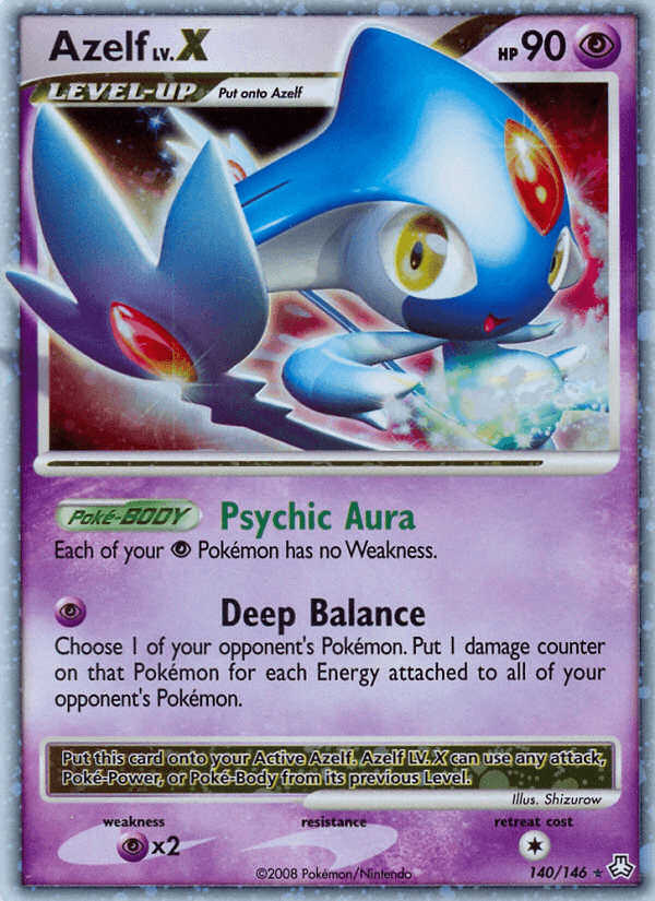 Azelf LV.X — Pokémon TCG card