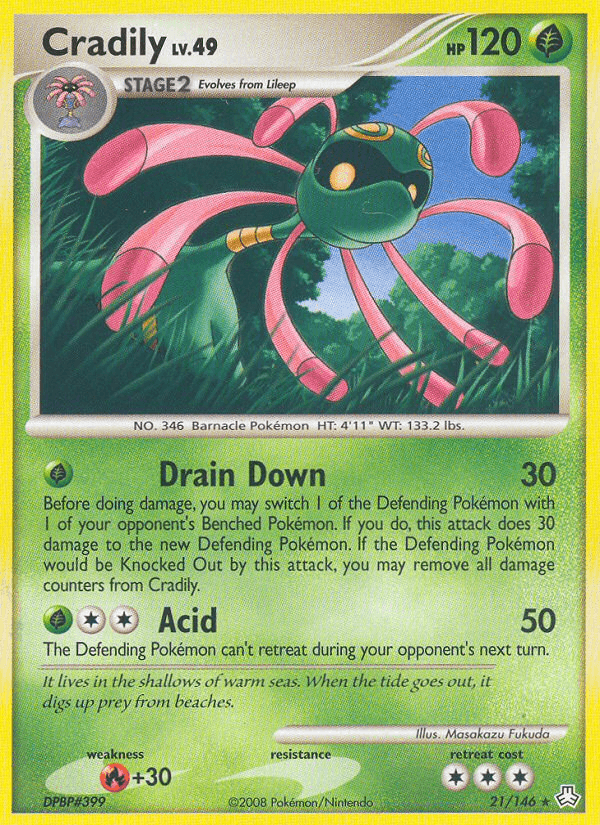 Cradily — Legends Awakened Pokémon TCG card by Masakazu Fukuda