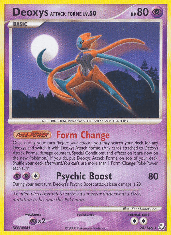 Deoxys Attack Forme — Legends Awakened Pokémon TCG card by Kent Kanetsuna