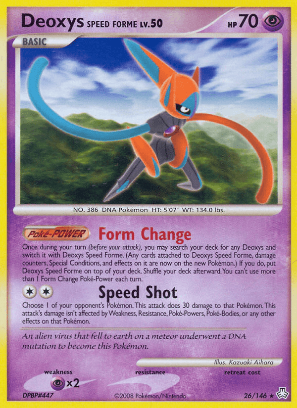 Deoxys Speed Forme — Legends Awakened Pokémon TCG card by Kazuaki Aihara