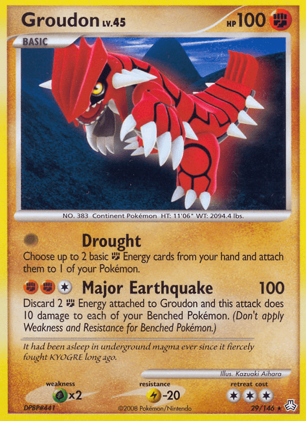 Groudon — Legends Awakened Pokémon TCG card by Kazuaki Aihara