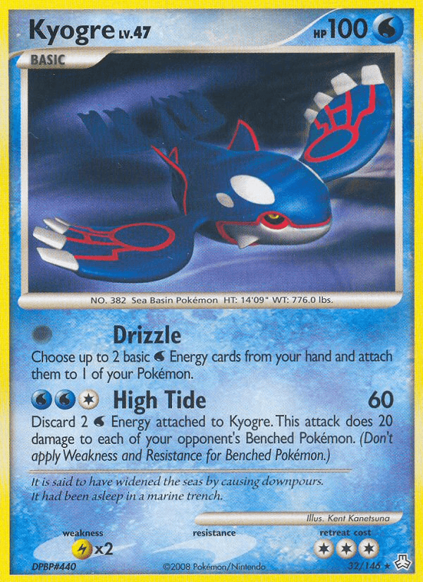Kyogre — Legends Awakened Pokémon TCG card by Kent Kanetsuna