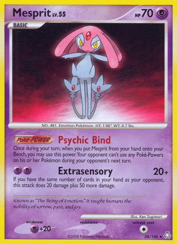 Mesprit — Legends Awakened Pokémon TCG card by Ken Sugimori