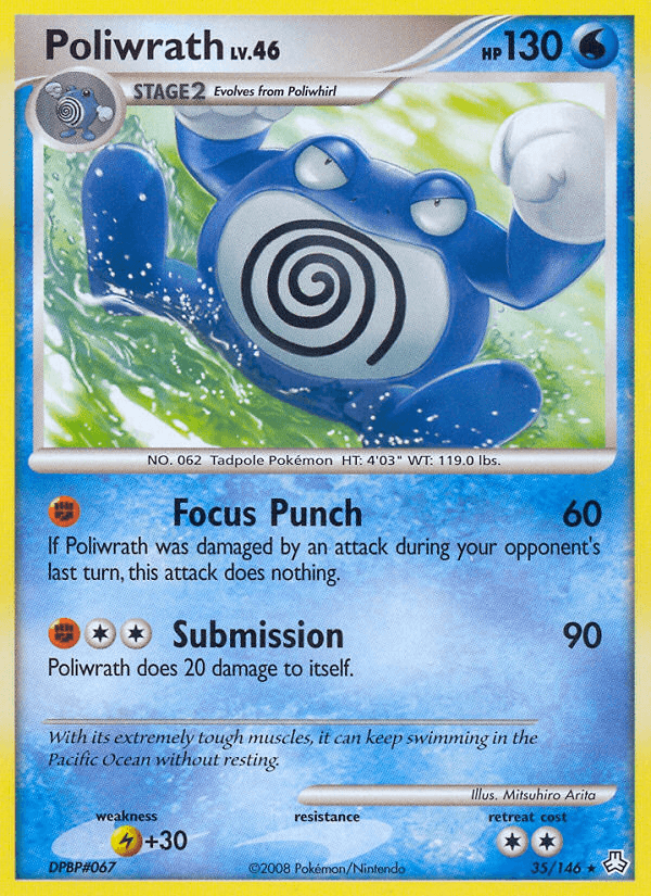 Poliwrath — Legends Awakened Pokémon TCG card by Mitsuhiro Arita