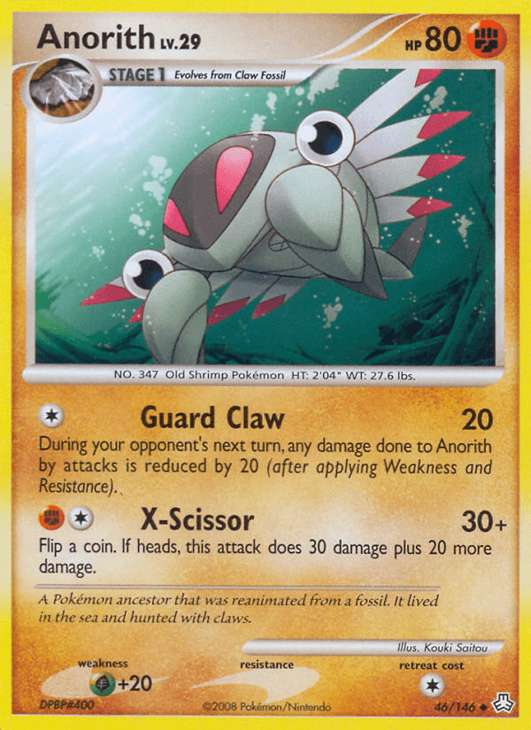 Anorith — Legends Awakened Pokémon TCG card by Kouki Saitou