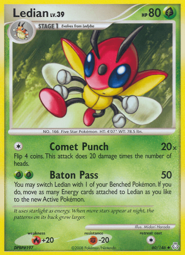 Ledian — Legends Awakened Pokémon TCG card by Midori Harada