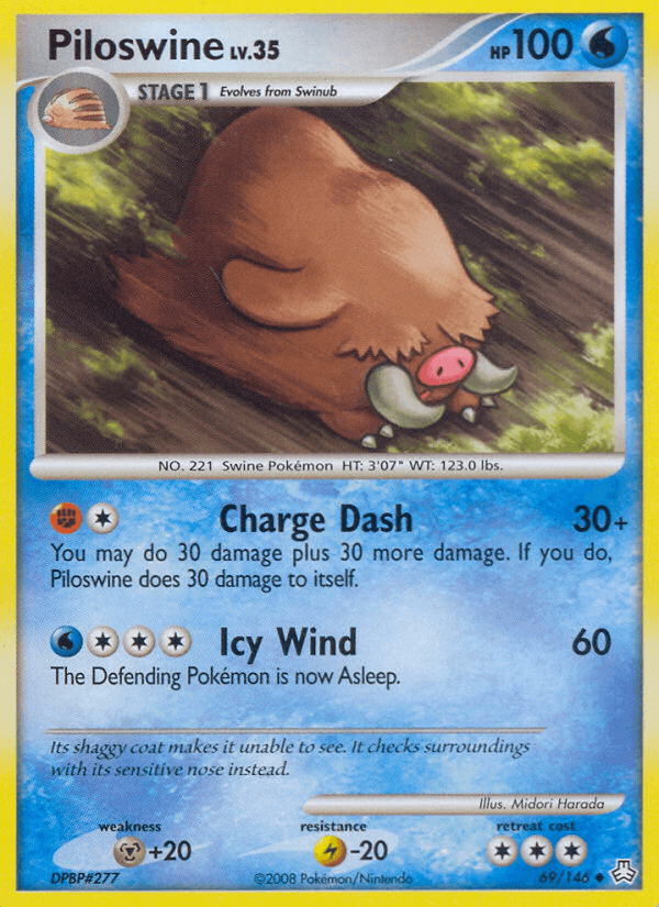Piloswine — Legends Awakened Pokémon TCG card by Midori Harada