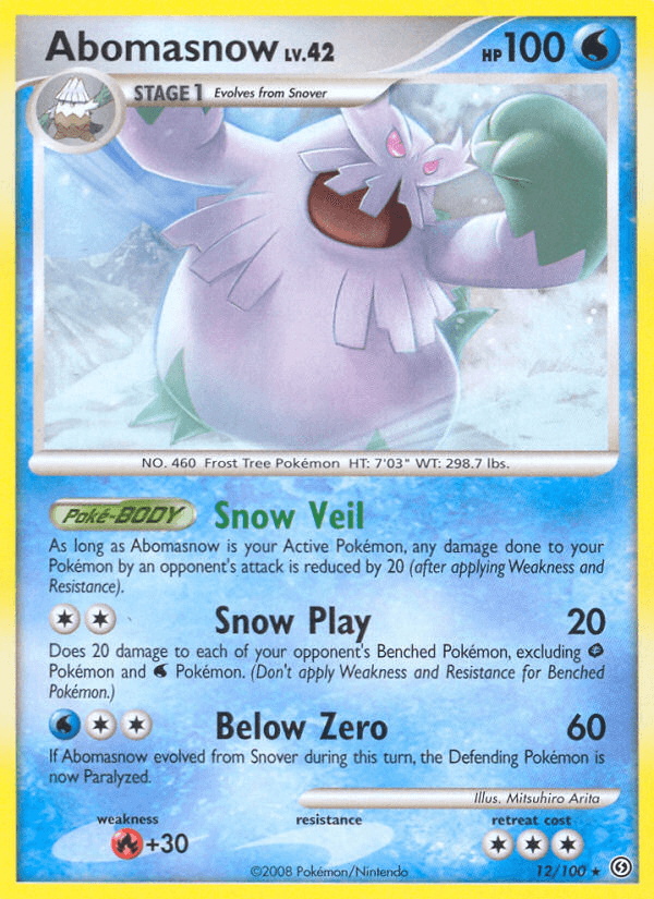 Abomasnow — Stormfront Pokémon TCG card by Mitsuhiro Arita