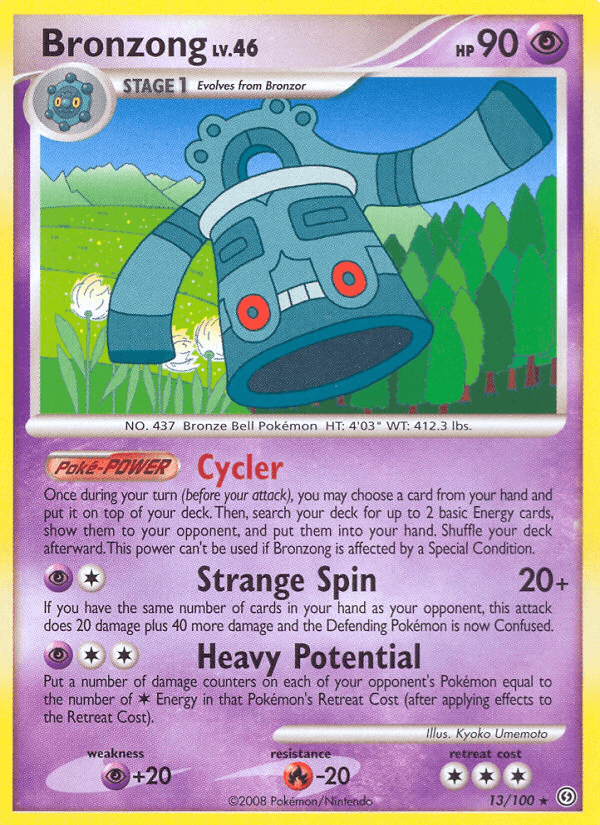 Bronzong — Stormfront Pokémon TCG card by Kyoko Umemoto