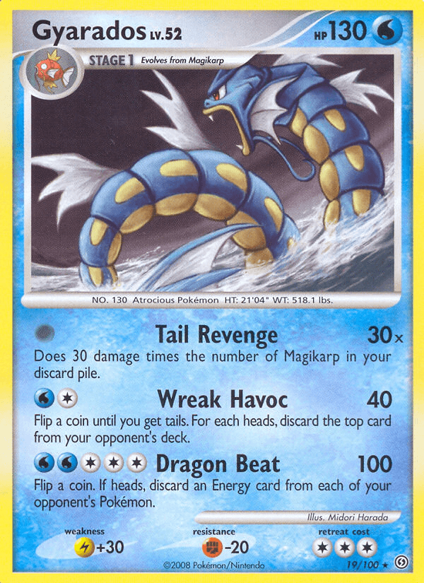 Gyarados — Stormfront Pokémon TCG card by Midori Harada