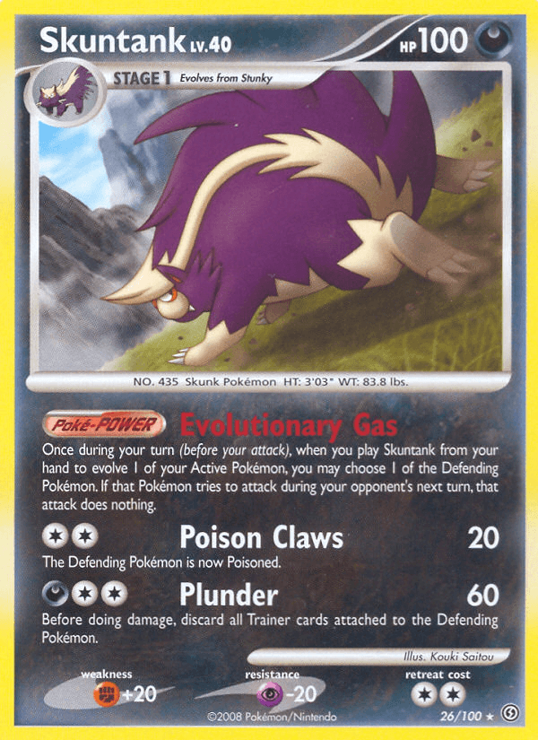 Skuntank — Stormfront Pokémon TCG card by Kouki Saitou