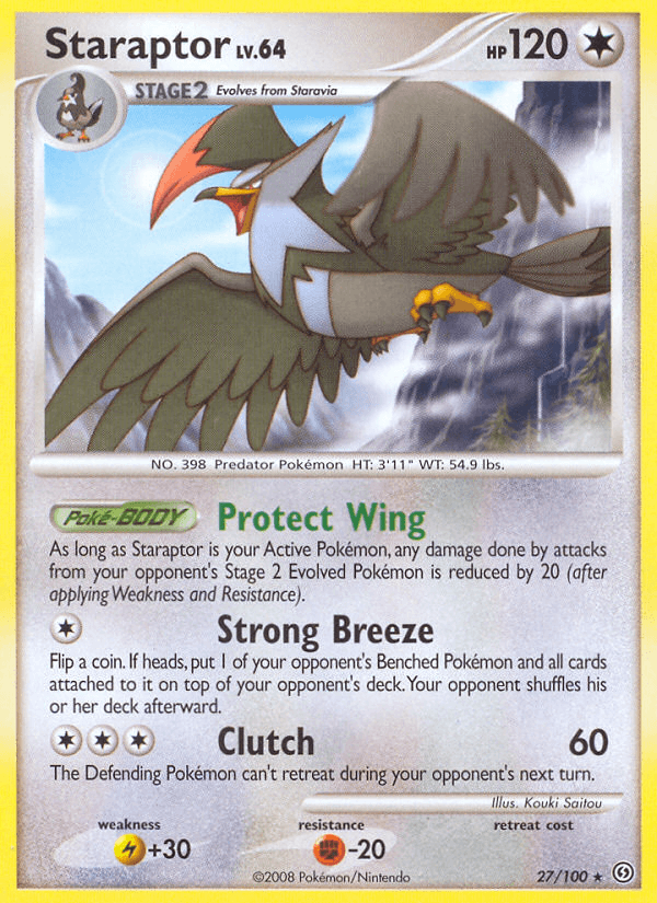 Staraptor — Stormfront Pokémon TCG card by Kouki Saitou