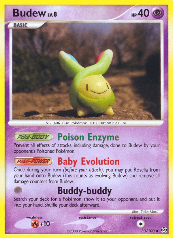 Budew — Stormfront Pokémon TCG card by Yuka Morii