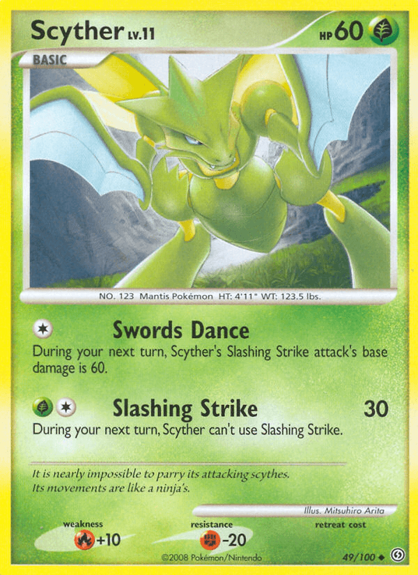 Scyther — Stormfront Pokémon TCG card by Mitsuhiro Arita