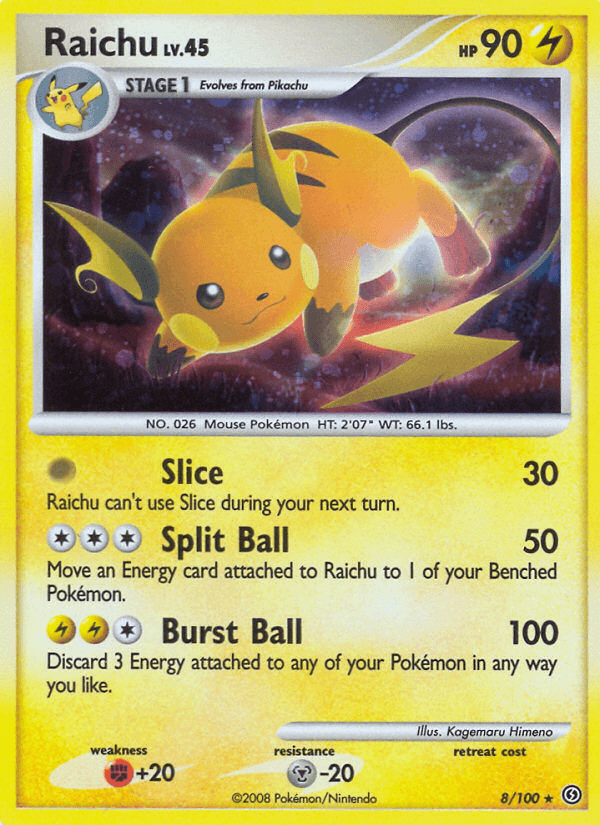 Raichu — Stormfront Pokémon TCG card by Kagemaru Himeno