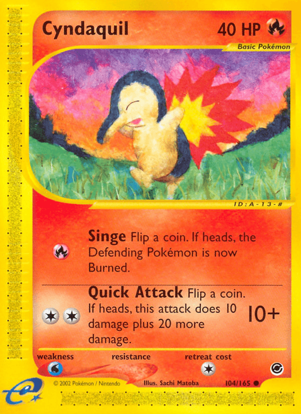 Cyndaquil (104) — Expedition Pokémon TCG card by Toshinao Aoki