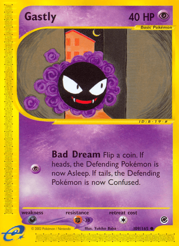 Gastly — Expedition Pokémon TCG card by Yukiko Baba