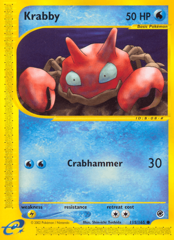 Krabby — Expedition Pokémon TCG card by Shin-ichi Yoshida
