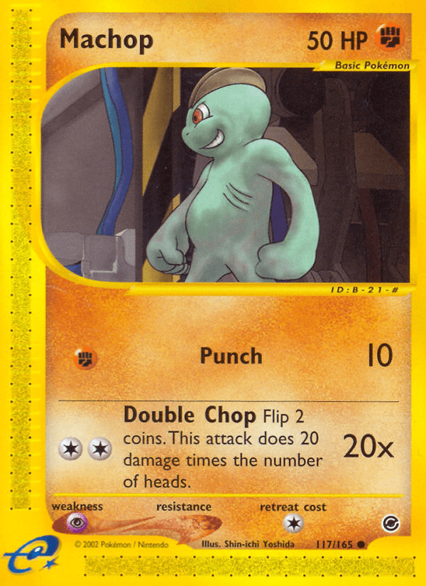 Machop — Expedition Pokémon TCG card by Shin-ichi Yoshida