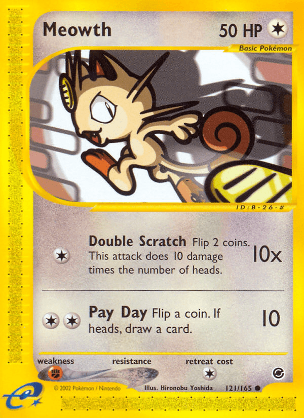Meowth — Expedition Pokémon TCG card by Hironobu Yoshida