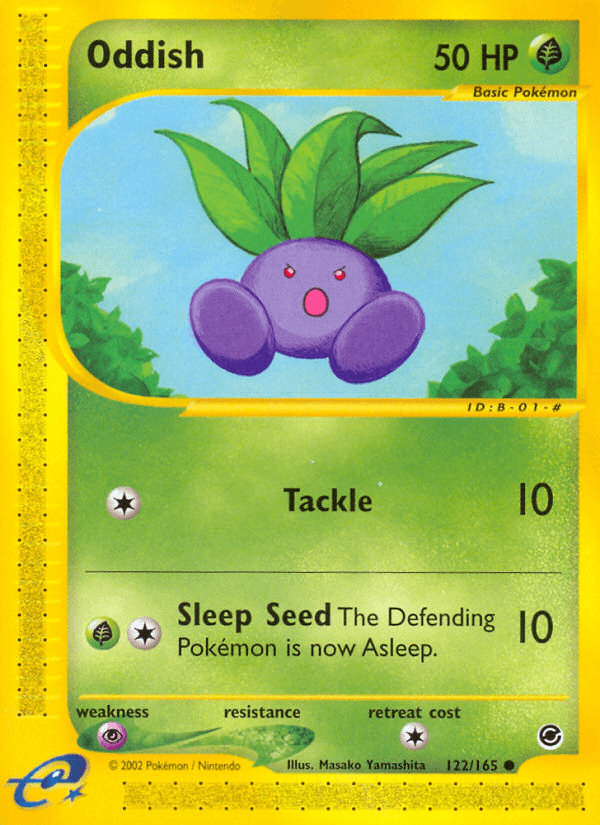 Oddish — Expedition Pokémon TCG card by Masako Yamashita