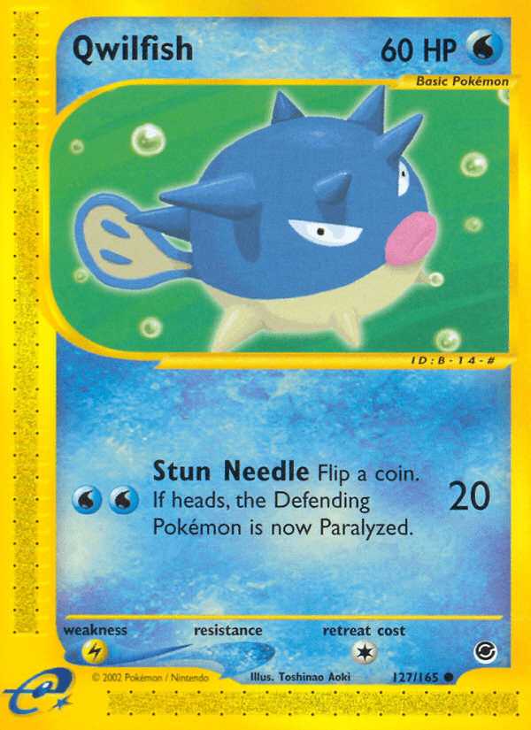 Qwilfish — Expedition Pokémon TCG card by Toshinao Aoki