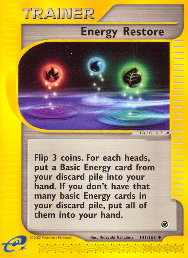 Energy Restore — Expedition Pokémon TCG card by Hideyuki Nakajima