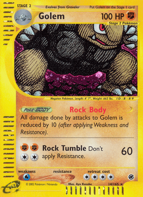 Golem (14) — Expedition Pokémon TCG card by Aya Kusube