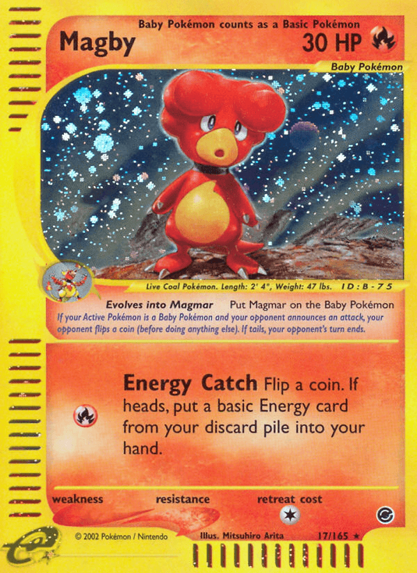 Magby (17) — Expedition Pokémon TCG card by Mitsuhiro Arita