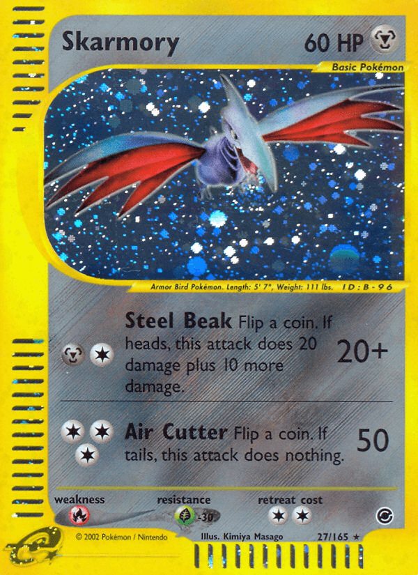 Skarmory (27) — Expedition Pokémon TCG card by Ken Sugimori