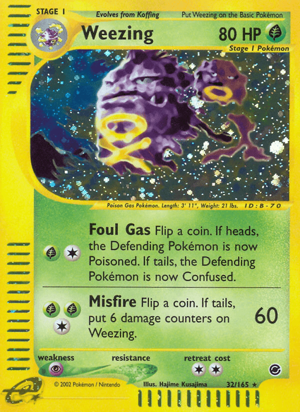 Weezing (32) — Expedition Pokémon TCG card by Mitsuhiro Arita