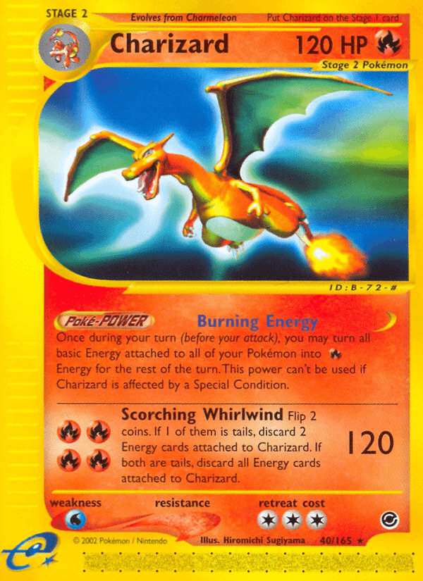 Charizard (40) — Expedition Pokémon TCG card by Hiromichi Sugiyama
