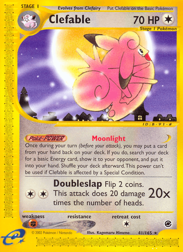 Clefable (41) — Expedition Pokémon TCG card by Kagemaru Himeno