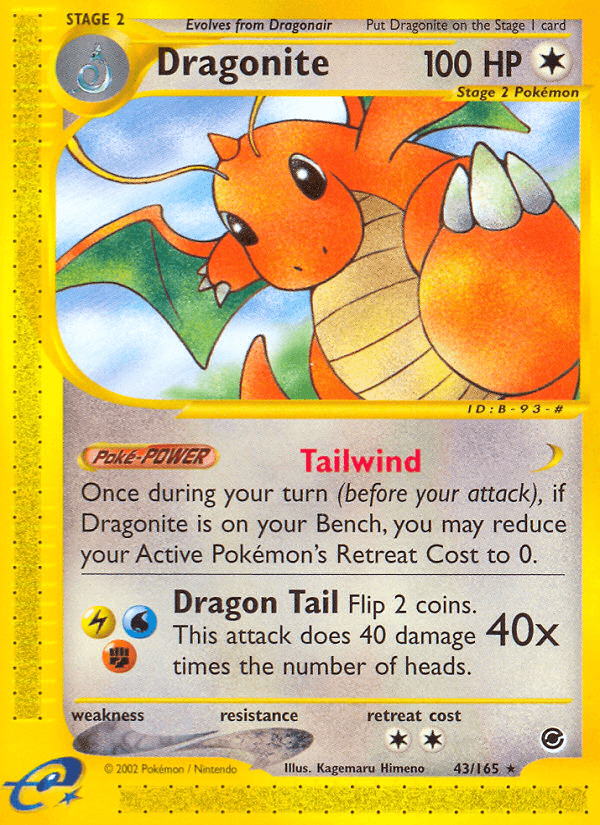 Dragonite (43) — Expedition Pokémon TCG card by Kagemaru Himeno