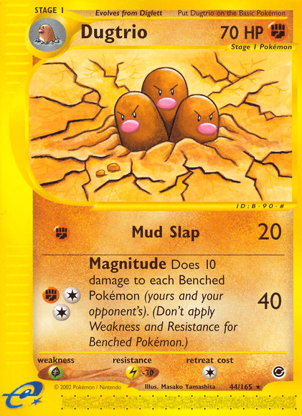 Dugtrio (44) — Expedition Pokémon TCG card by Mitsuhiro Arita