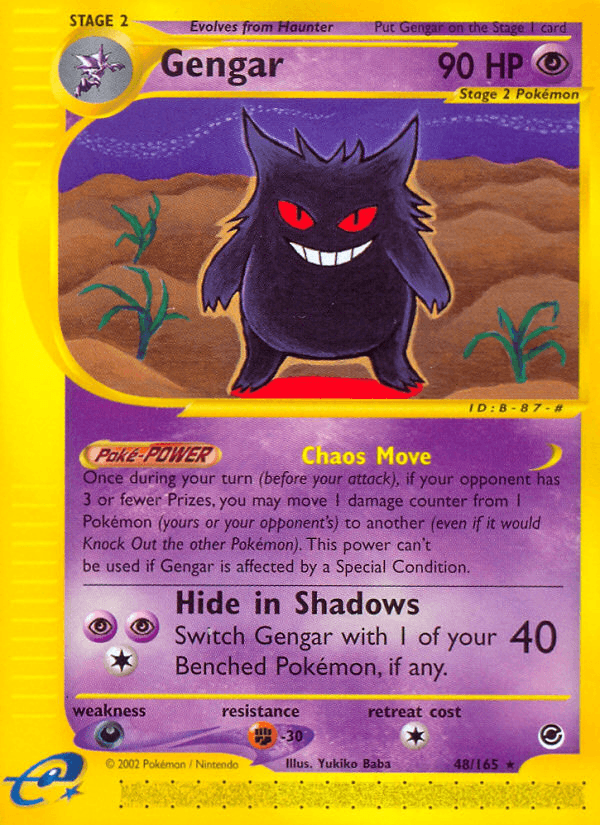 Gengar (48) — Expedition Pokémon TCG card by Yukiko Baba