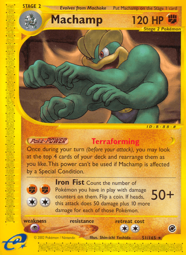 Machamp (51) — Expedition Pokémon TCG card by Kouki Saitou