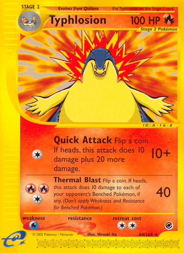 Typhlosion (64) — Expedition Pokémon TCG card by Kouki Saitou