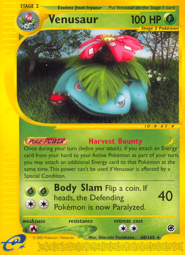 Venusaur (68) — Expedition Pokémon TCG card by Shin-ichi Yoshikawa