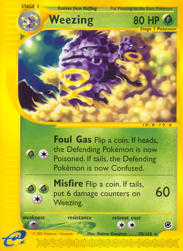 Weezing (70) — Expedition Pokémon TCG card by Kagemaru Himeno