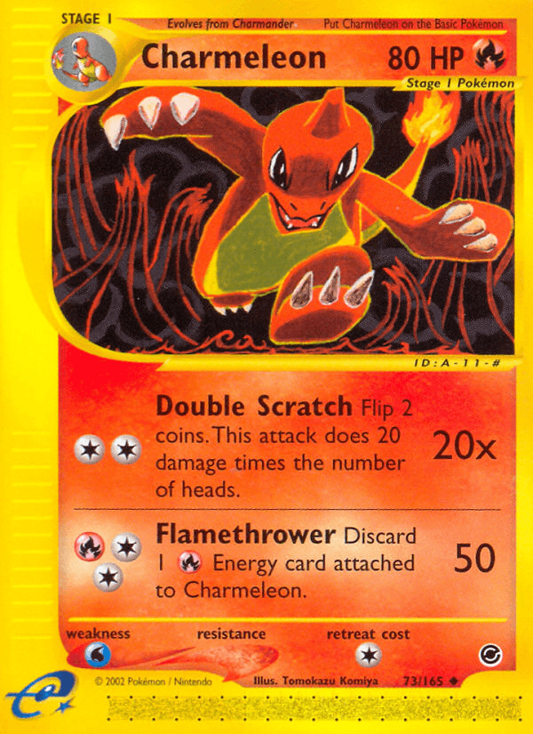 Charmeleon — Expedition Pokémon TCG card by Tomokazu Komiya
