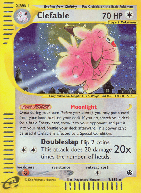 Clefable (7) — Expedition Pokémon TCG card by Keiko Hirai