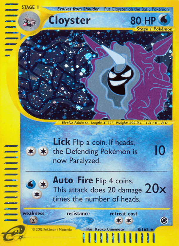 Cloyster (8) — Expedition Pokémon TCG card by Ryosuke Matsumoto