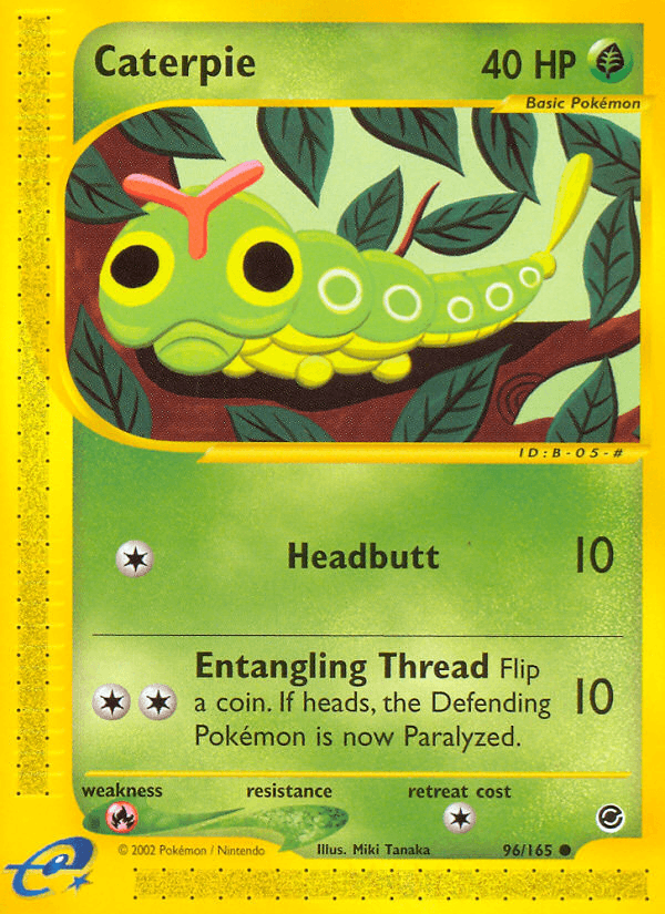Caterpie — Expedition Pokémon TCG card by Miki Tanaka