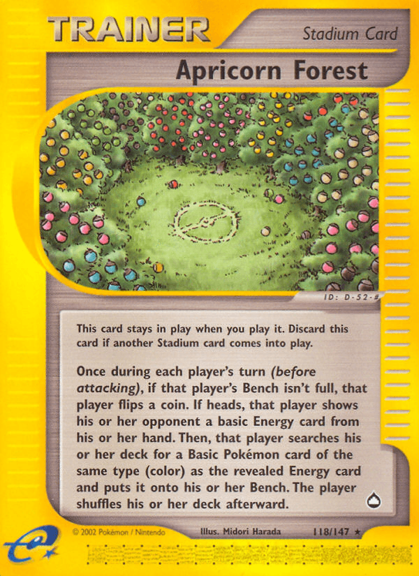Apricorn Forest — Aquapolis Pokémon TCG card by Midori Harada