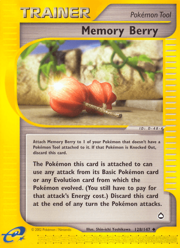Memory Berry — Aquapolis Pokémon TCG card by Shin-ichi Yoshikawa