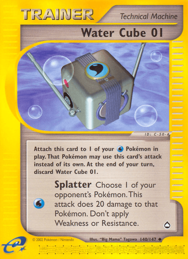 Water Cube 01 — Aquapolis Pokémon TCG card by "Big Mama" Tagawa